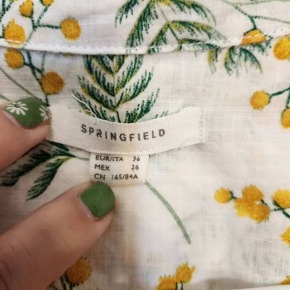 Springfield yellow flower blouse